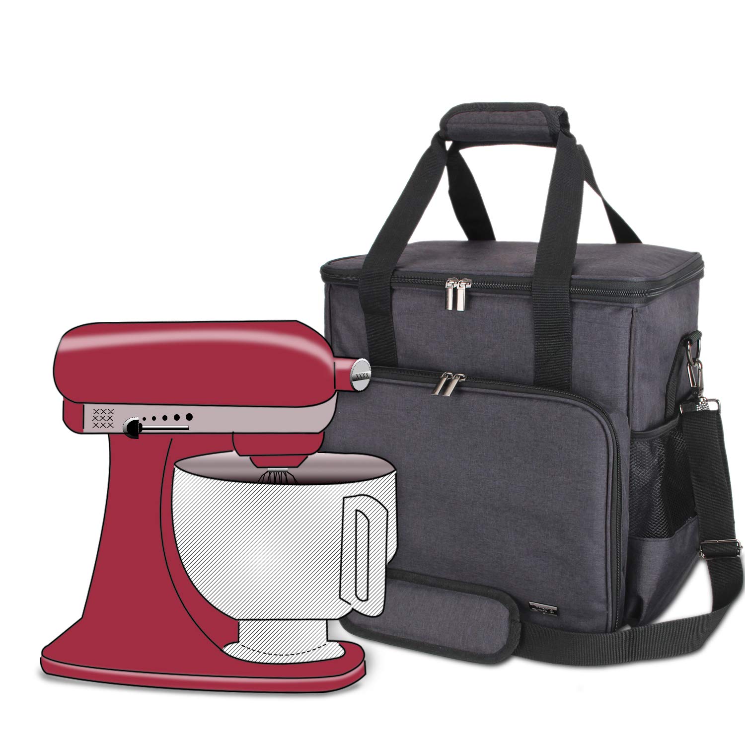 Luxja Portable Storage Bag for KitchenAid Mixers and Extra Accessories