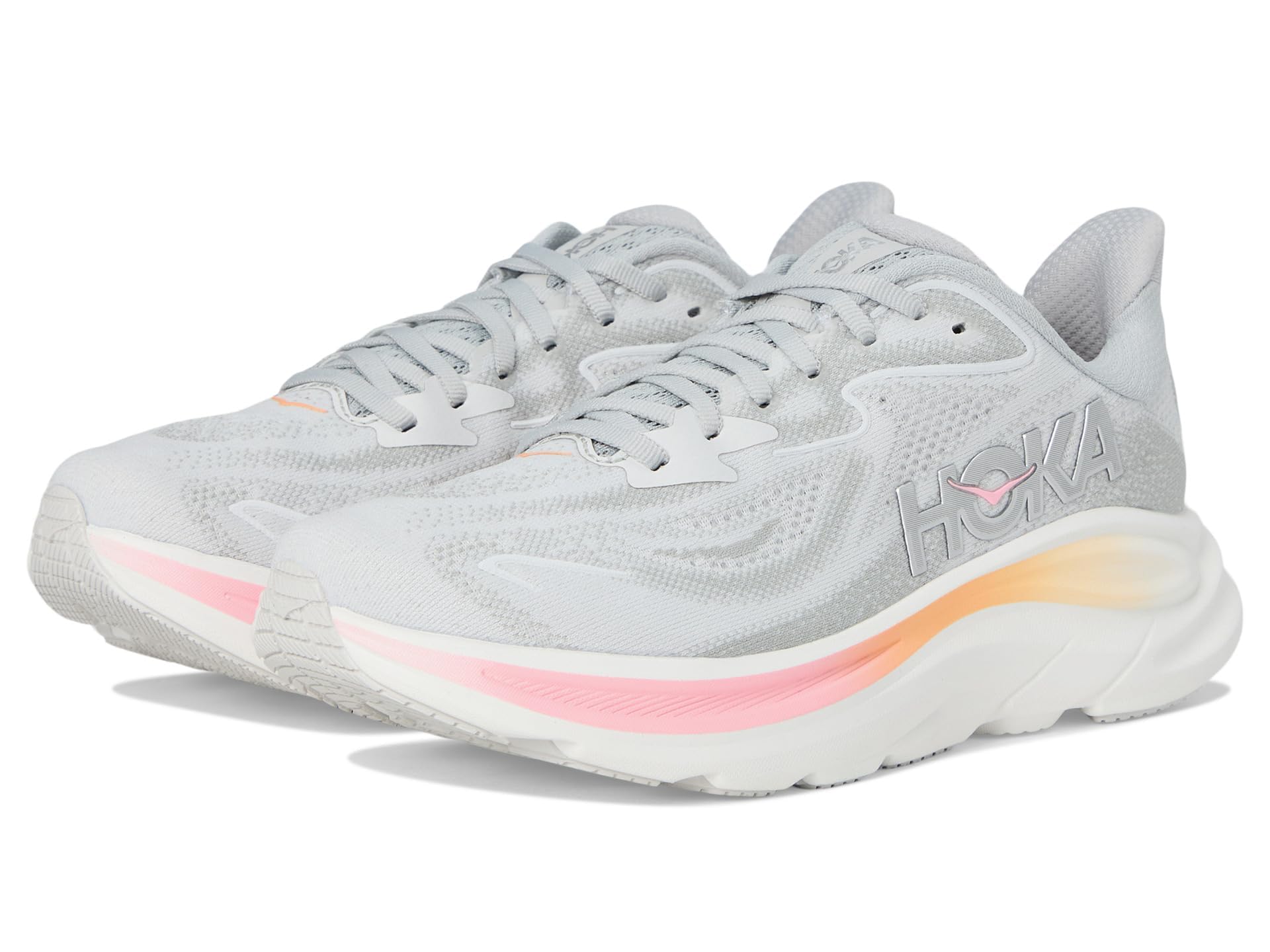 Hoka Womens Clifton 10 Stardust/Cosmic Grey 7.5 Medium Image