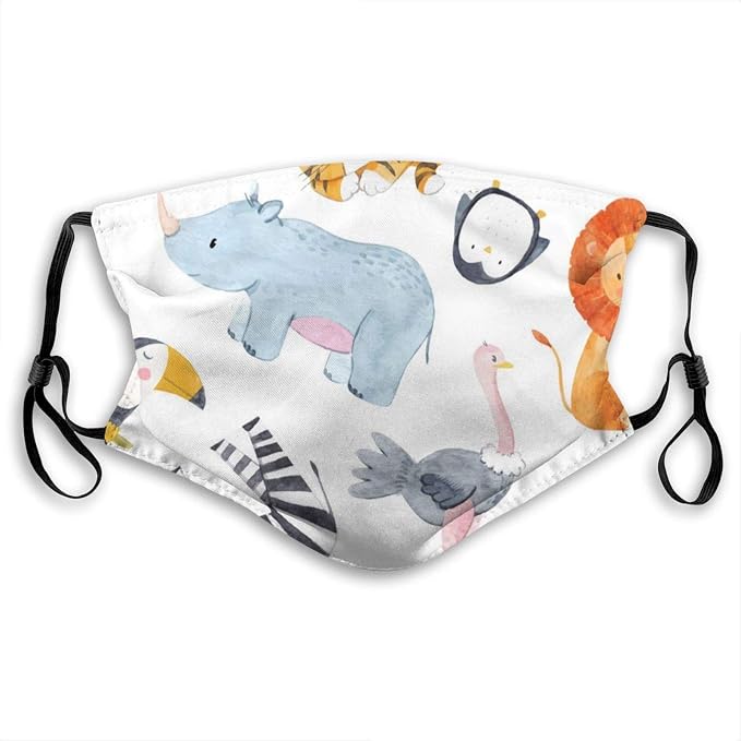 Download Safari Animals Watercolor Pattern Vector Image Windproof ...