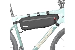 Rhinowalk Bike Frame Bag Waterproof Bicycle Bag Under Top Tube Corner Pouch Storage (Black, 2.7L)