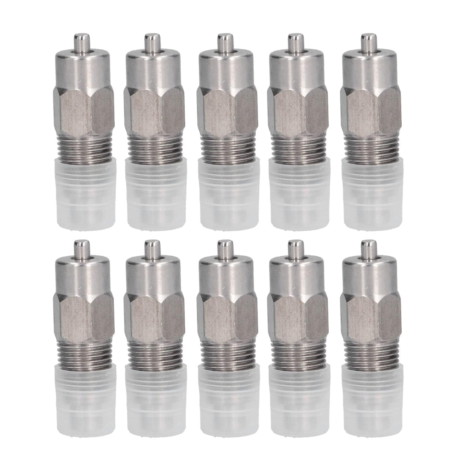 10 PCS Chicken Automatic Drinking Nipples, Stainless Steel Drinker Feeders Screw Style Water Drinking for Poultry Hen Duck Poultry Hen Water Drinker