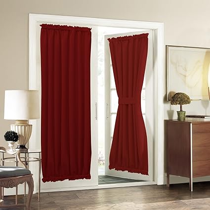 Amazon Com Aquazolax Solid Blackout Thermal Curtains French Door
