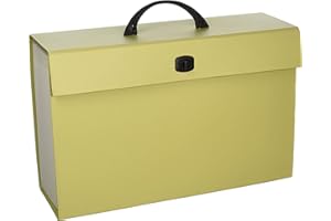 Smead Portable Expanding File Box, 19 Pockets, Blank Tabs, Printed Labels, Latch Closure, Legal Size, Blue (70806)