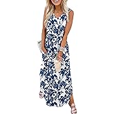 Sampeel Summer Dresses Maxi Dress Vacation Beach Sundresses 2025 with Pockets