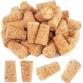 25 Pack Natural Soft Wood Corks, Tapered Cork Wooden Beer Bottle Stopper for Wine Making Craft, Leakproof,DIY Crafts