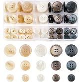 105Pcs Mixed Sewing Buttons,5 Color 4-Hole Craft Buttons,3 Size (15mm, 20mm, 25mm) Sewing Buttons for Clothes, Suitable for for DIY Crafts, Coats, Shirts, Pants, Shorts（Color5）
