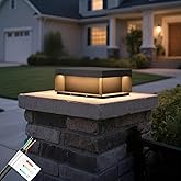 MVBT Outdoor Post Lights, 11.8" Column Lights AC100-240V, Waterproof Modern Pillar Lamp Electric, Patio Driveway Gate Post Li