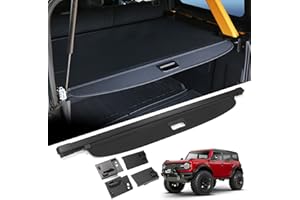 Mabett Upgrade Trunk Cargo Cover for Ford Bronco Accessories 2025 2024 2023 2022 2021 4-Door Retractable Rear Trunk Cargo Shade Cover Security Shield Shade(Not fit for Bronco Sport or Bronco 2-Door)