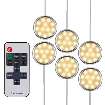 Kwokwei Led Schrankleuchten 6er Set Schrankbeleuchtung