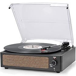 Vinyl Record Player with Speakers Vintage Turntable