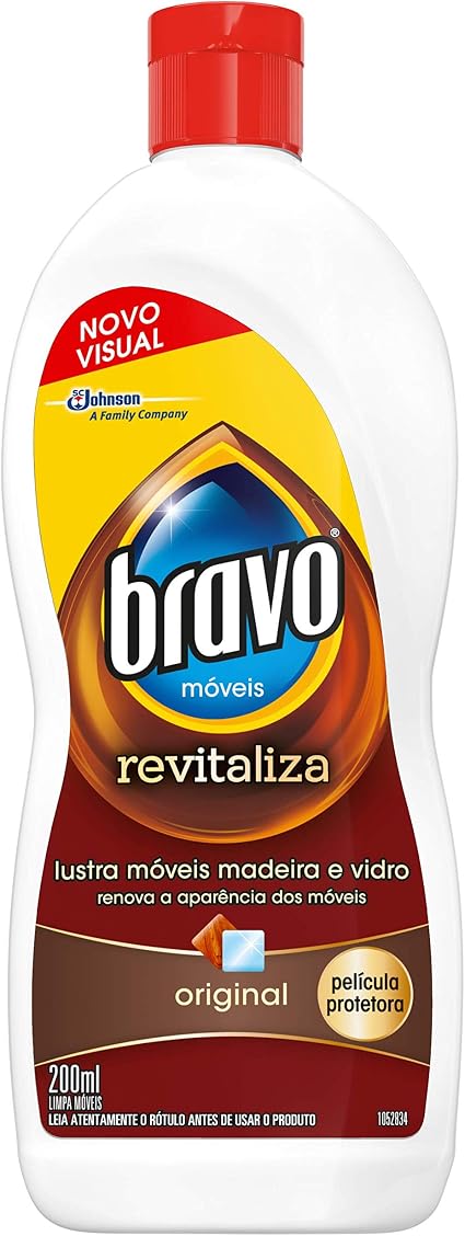 Lustra-Móveis Madeira E Vidro Original Bravo Revitaliza Squeeze 200Ml (7894650030646)
