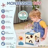 Airlab Wooden Activity Cube 6 in 1 Montessori Toys for 12 Months+ view 5