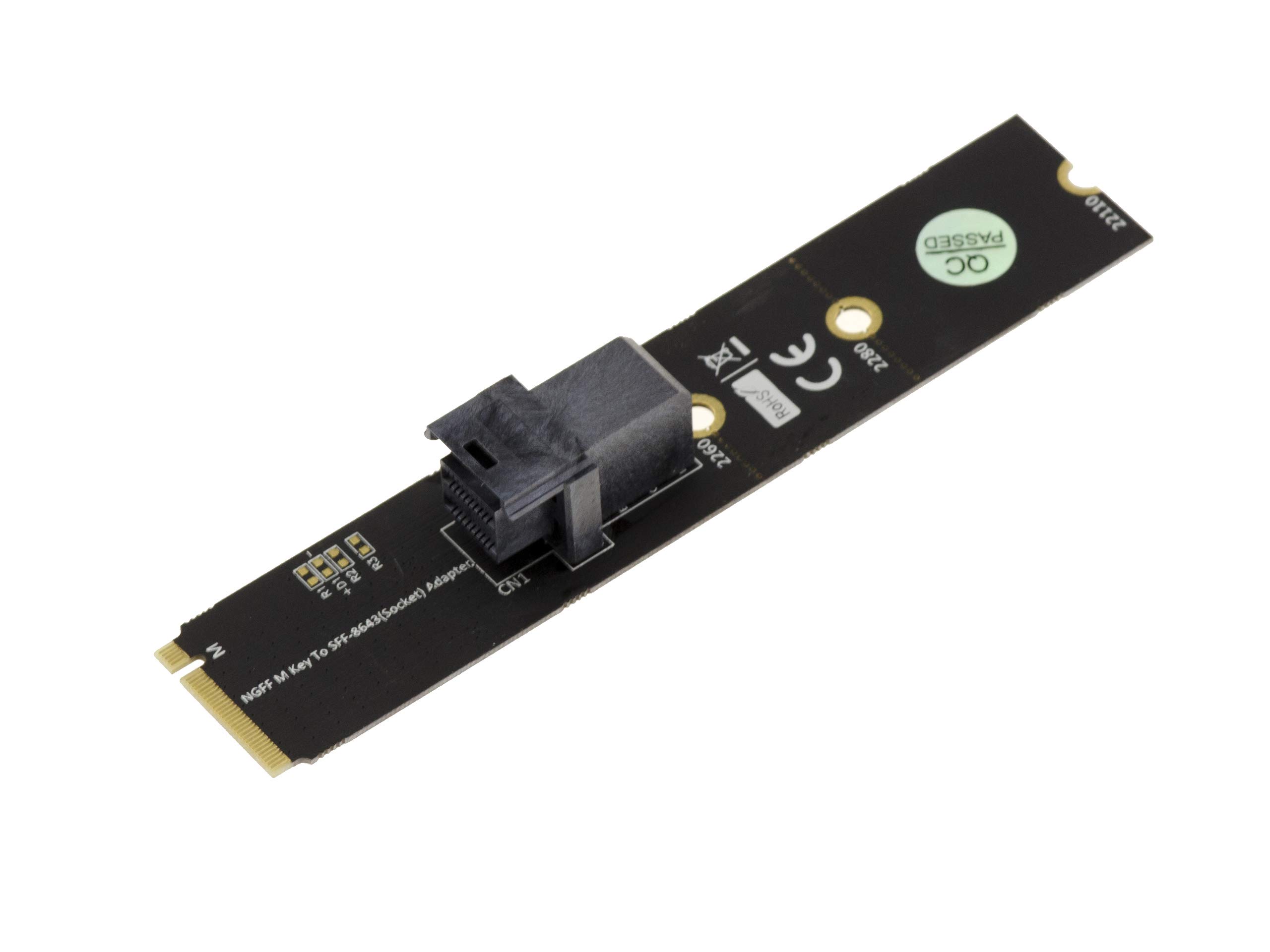 KALEA-INFORMATIQUE M2 PCIe M Key Compatible 2260 2280 22110 to SFF-8643 card for SSD or PCIe x4 connection