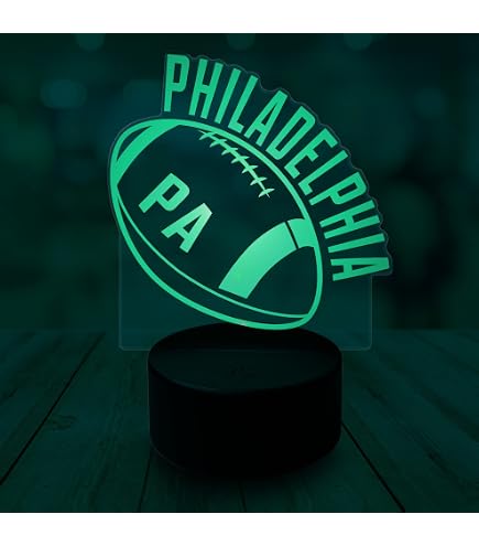 Philadelphia Baseball 3D Night Light - 16 Color LED Illusion Lamp With Remote For Sports Fans