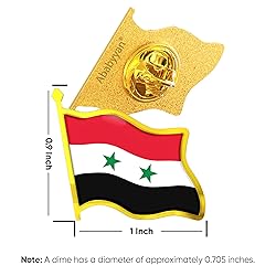 Syria Flag Lapel Pin - Enamel Metal National Badge