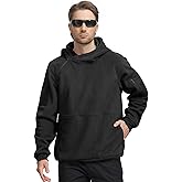 FREE SOLDIER Men's Tactical Winter Fleece Pullover Hoodie Warm Long Fleece lined Hooded Sweatshirt