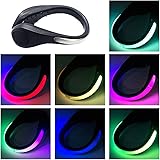 TEQIN LED Flash Shoe Safety Clip Lights for Runners & Night Running Gear - Reflective Running Gear for Running, Jogging, Walking, Spinning or Biking + Velvet Bag - (Set of 2)