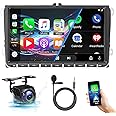 UnifiAoto 9 Inch Touchscreen Android Bluetooth Car Radio for VW Passat Jetta Golf Seat Tiguan Polo Skoda MK5, 4G+64G with CarPlay/Android Auto/GPS Navi/Backup Camera/SWC/DSP/Voice Control/FM Radio