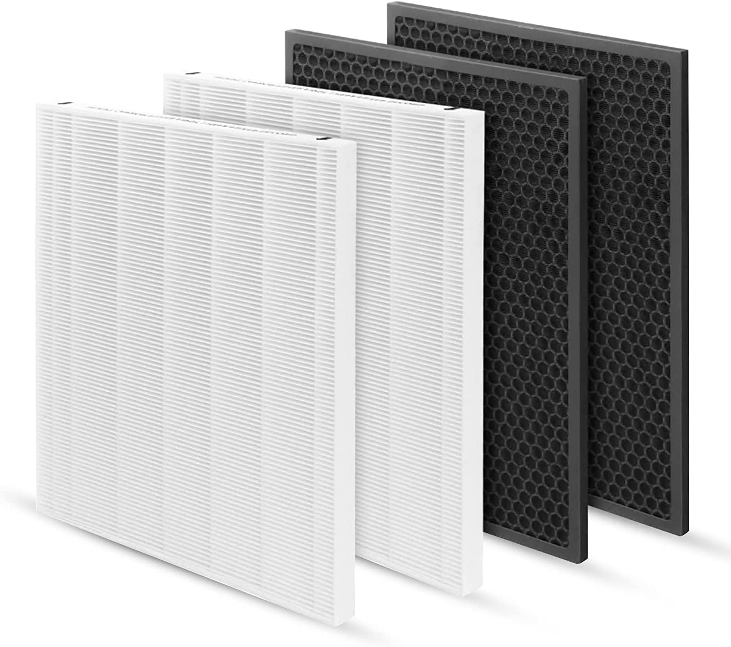 Photo 1 of 116130 Filter H Replacement Compatible with 5500-2 Air Purifier - Pack of 2 + 2 Activated Carbon Filters