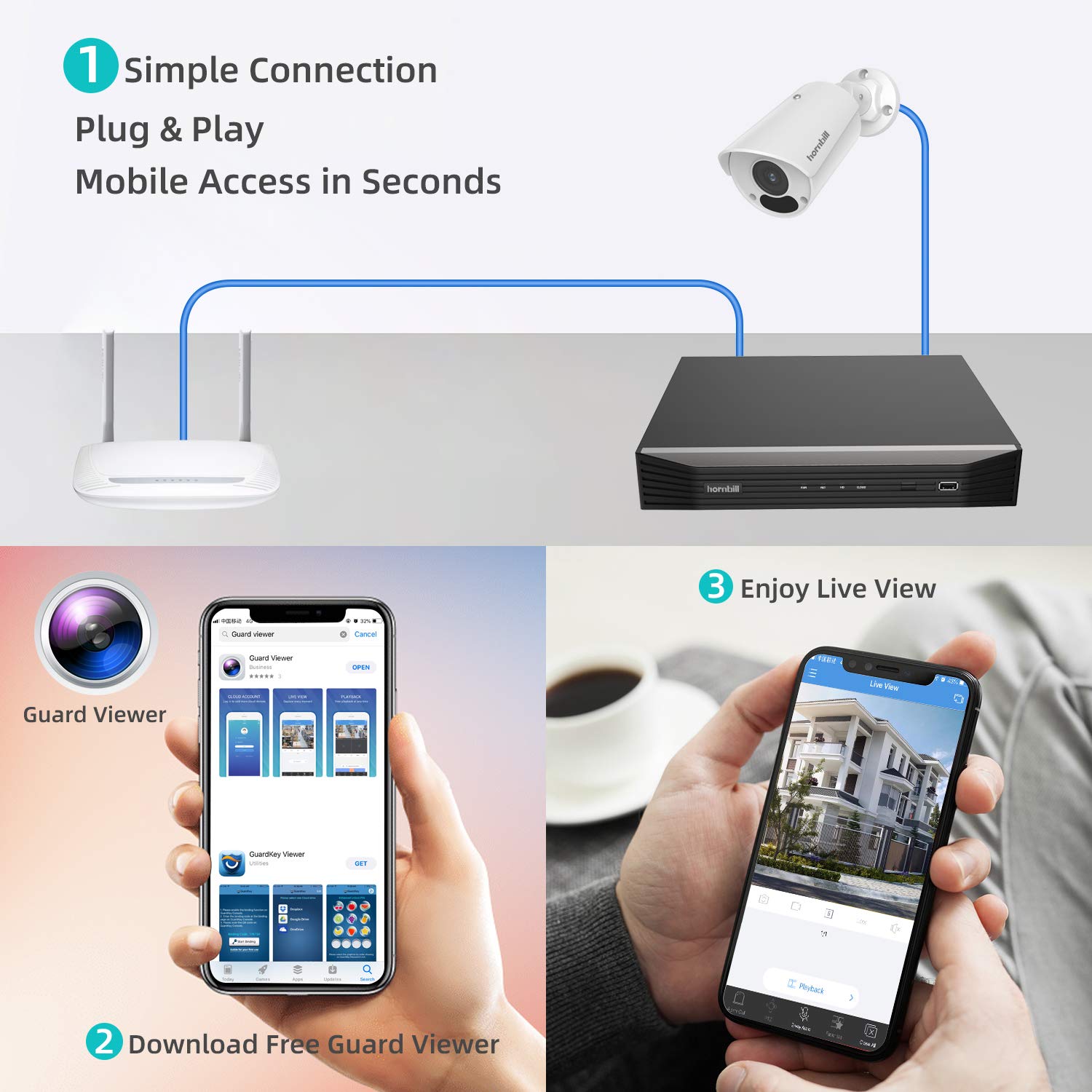 4K PoE Security Camera System 8MP 16 Channels PoE Wired Video Security 