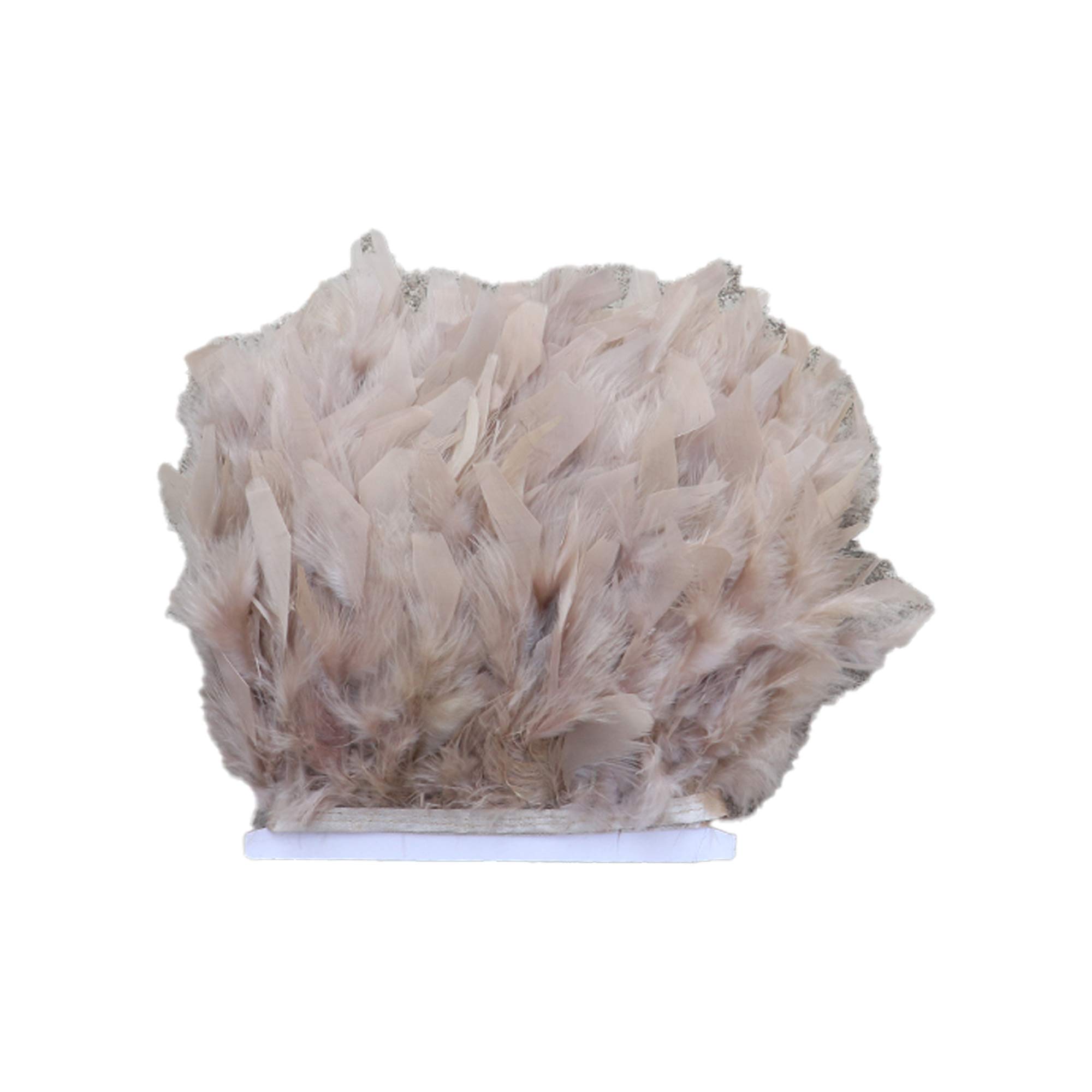 Selene 43 Colours 2 Meters Quality Natural Feather Trimming Fringe for Millinery Craft Dress Making (#19-Mink)