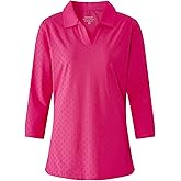 starweave Women's Golf Shirts Long Sleeve V Neck UPF50+ Quick Dry Collared Workout Tops Casual Tennis Polo Shirts for Women