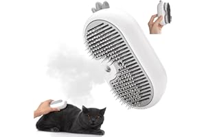 Cat Steam Brush for Shedding,3-in-1 Cat Brushes for Long&Short Haired Cats,Cat Grooming Brush Easily Removing Loose Hair with
