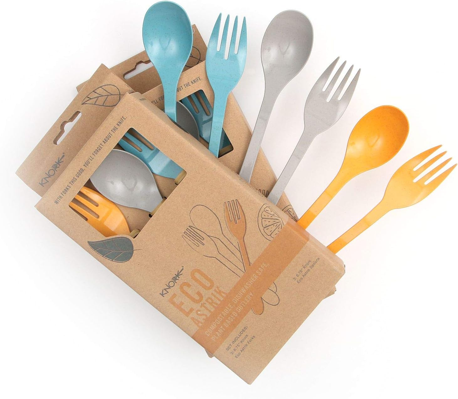 Knork Eco Togo Ware Reusable Bamboo astrik Eco Plant-Based Utensil Lunch Pack: Kitchen & Dining