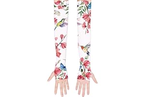 AYMOLAS Gardening Sleeves for Women Sun Protection Arm Sleeves for Women Anti-Slip Floral Gardening Sleeves Cover Arm