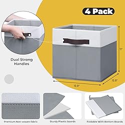 Criusia Fabric Storage Cubes - 11 Inch Collapsible