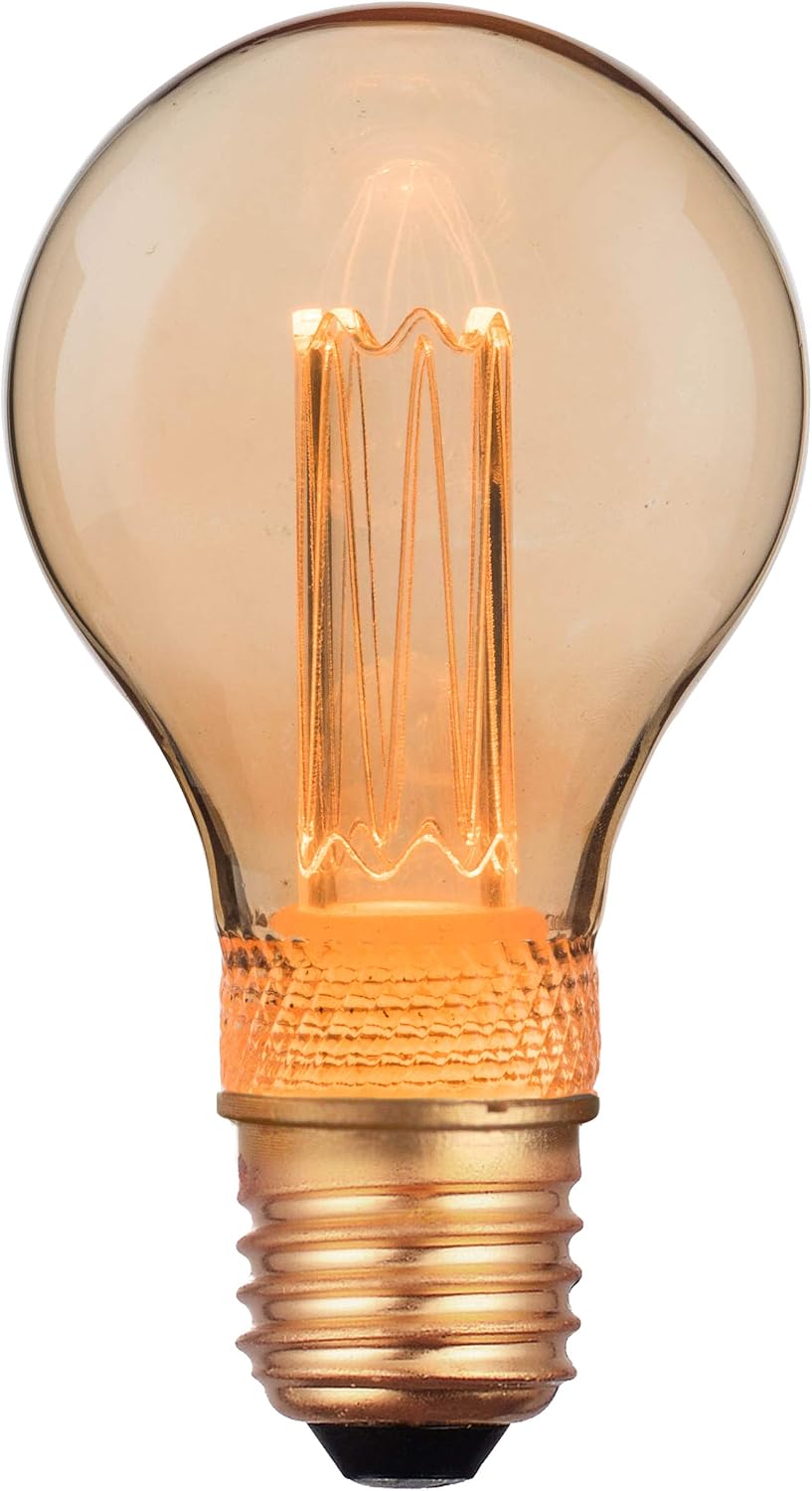 greenandco 8X Decorative LED Vintage Light Bulb, E27 A60 Amber, 8 Count (Pack of 1) - Image 3
