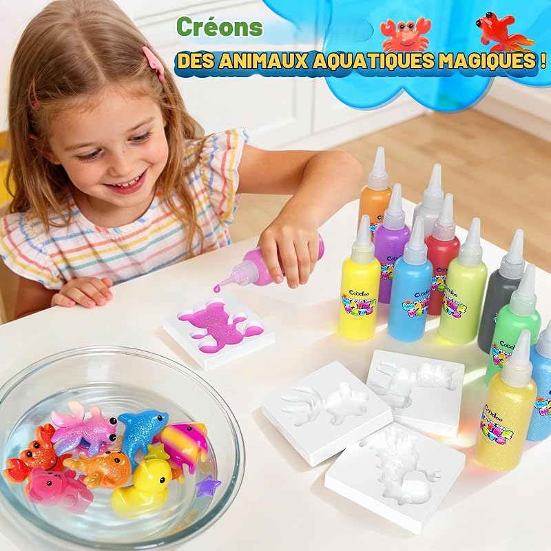 Aqua Gelz Set, Jouet Eau Magique 3D DIY, Activites Manuelles Enfants 3+ Ans — photo 4 sur 7