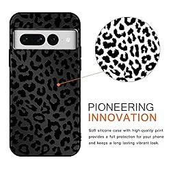lioscre Cute Cheetah Print Phone Case for Google
