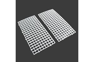 RLECS 2pcs 30cm x 15cm Plastic Grid Divider Tray Egg Crate Louvre Aquarium Fish Tank Bottom Isolation, White