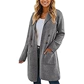 CiCiBird Women Fall Long Cardigan Sweater Trendy Knit Jacket Coat Dressy Blazer Coatigan