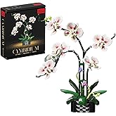 BRICK HAMBURG Flowers Bouquet Toys Building Blocks Set with Vase, Artificial Orchid Building Blocks Collection Home&Office Decor, Gift for Adults, Teen Girls