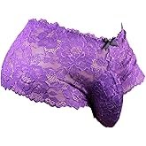aishani Men's Lingerie Style Underwear - Soft Lace Pouch Briefs Panties,Breathable & Supportive for Everyday Wear