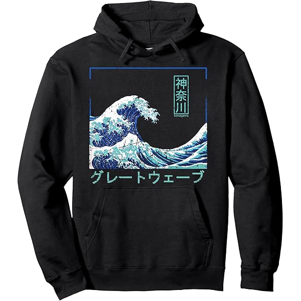 Amazon.com: Kanagawa Hoodie The Great Wave Pullover Hoodie : Clothing,  Shoes \u0026 Jewelry
