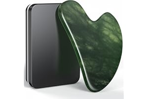 tophld Gua Sha Facial Tools, Natural Jade Stone Guasha Tool for Face Acupuncture Therapy Trigger Point Treatment, Gua Sha Scraping Massage Tool