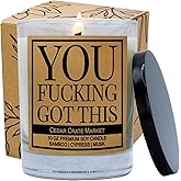 You Got This Candle for Women Men | You Got This | Inspirational, Encouragement Gifts | Motivational Promotion New Job Gifts | Congratulations Present | 10 oz. Scented Soy Candle