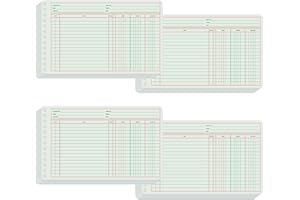 Skyygemm 400 Pcs Ledger Sheets 5" x 8.5" Extra Sheets Ledger Paper Books for Bookkeeping Columnar Pad for Business Accounts Payable Receivable with Debit Credit Balance Columns