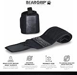BEAR GRIP Weight Lifting Wrist Wraps 18in 3in Pair Black view 2