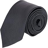Trafalgar Men's Leyton Big and Tall Diagonal Lined Tone on Tone Silk Necktie