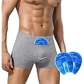 SKTAMAI Vasectomy Support Underwear for Men, Briefs with 2 Ice Packs for Testicular Support and Pain Relief