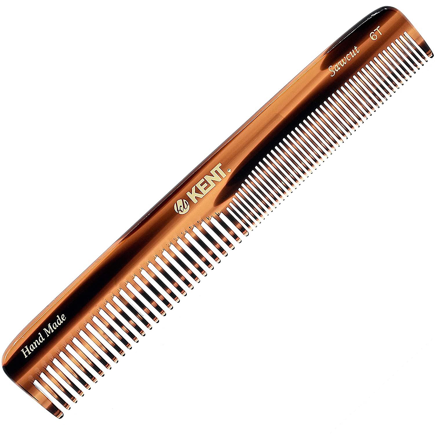 Kent Brushes Handmade Combs Range 6T Medium Size Coarse and Fine Comb for Women