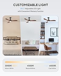 VONLUCE Ceiling Fans with Lights, 42 Inch Ceiling