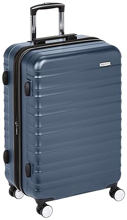 AmazonBasics - Hochwertiger Hartschalen-Trolley mit eingebautem TSA-Schloss, 68 cm, Marineblau