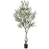 MCTYBB Artificial Fake Olive Tree 8FT Tall 1Pack