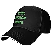 Unisex Baseball Cap Dad Hat Adjustable Snapback Hats Sandwich Cap Trucker Hat Black