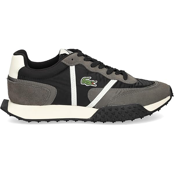 S&Lです。 Amazon.com | Lacoste Mens L-Spin Deluxe Sneaker, BLK/DK Gry